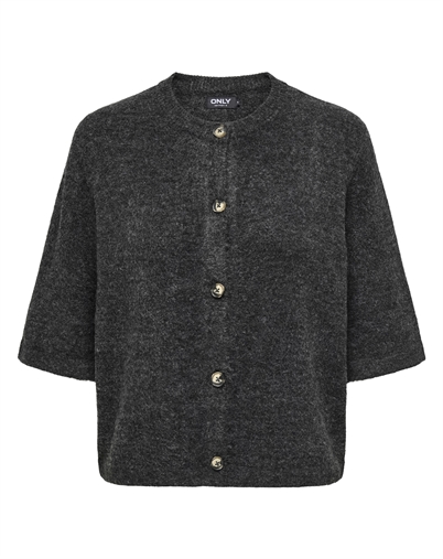 Only - OnlCamilla Strik Cardigan - Dark Grey Melange